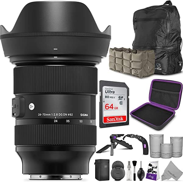 Sigma 0.945-2.756 In F/2.8 Dg Dn Art Lente Para Sony E Mount Con Foto De Altura Avanzada Y Paquete De Viaje QM1096