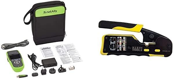 Netally Lrat-2000 Linkrunner En Copper Y Fiber Ethernet Netwer Tester & Klein Tools Vdv226-110 Cortador De Alambre De Alambre De Cable De Cable Modula