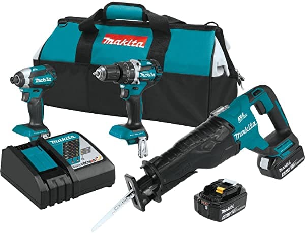 Makita Xt328M 4.0Ah 18V Lxt Litio-Ion Kit Combinado Inalámbrico Sin Escobillas 3 Piezas