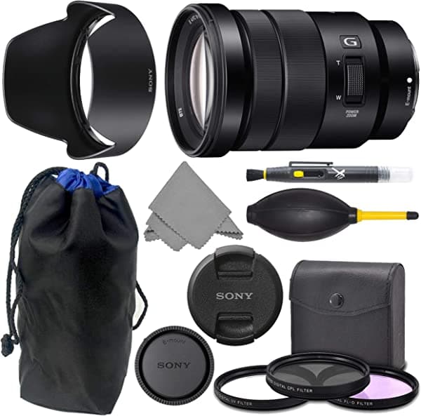 Sony E 0.709-4.134 In F4 Selp18105G: Sony E Pz 0.709-4.134 In F/4 G Oss Lente + Aom Pro Kit Combo Bundle - Versión Internacional SNSEL18105JK718