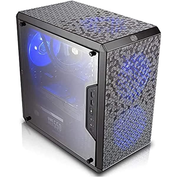 Avgpc Q-Box Series Gaming Pc - Amd Ryzen 5 5600G Cezanne 6-Core 3.9 Ghz Con Gráficos Amd Radeon Con Enfriador Líquido 8Gb Ddr4 500Gb Ssd Windows 10 Negro