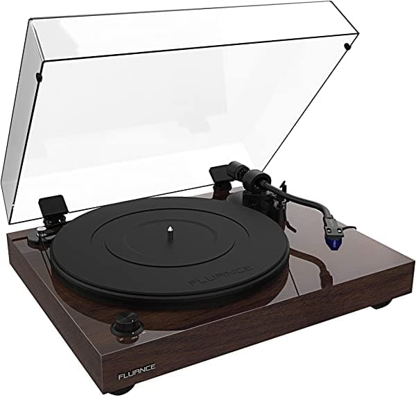 Fluance Rt84 Referencia High Fidelity Vinyl Turntable Record Player Con Ortofon 2M Blue Cartridge Speed Control Motor Solid Wood Plinth Vibration aislamiento Feet - Walnut RT84W