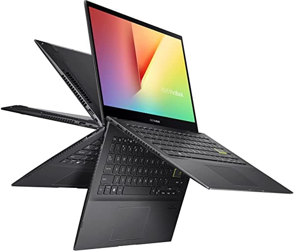 Asus Vivobook Flip 14 - Portátil 2 En 1 Delgado Y Ligero 14 Pulgadas Fhd Touch Intel Core I3-1115G4 4 Gb De Ram 128 Gb Ssd Thunderbolt 4 Huella Digital Windows 10 Home En Modo S Negro Indie Tp470Ea-As34T