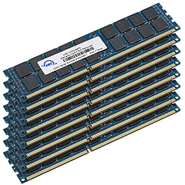 Owc Pc10600 Ddr3 Ecc 1280 Gb (8 X 16 Gb 1333 Mhz 240 Pines Memoria Actualizada Para Modelos Seleccionados De Mac Pro 2009-2012 OWC1333D3X9M128