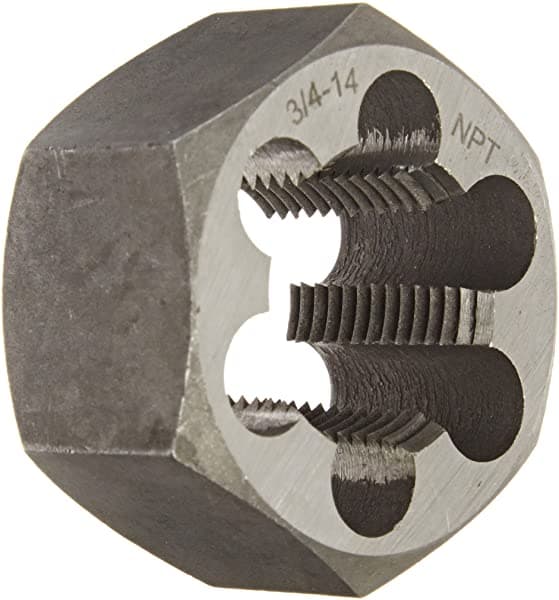 Drill America Dwt Dado De Rosca Hexagonal De Acero Y Carbono Para Tubería (1/8"-27 - 4"-8 Npt) Acabado Sin Revestimiento (Brillante) 1 DWTHXNPT3INCH