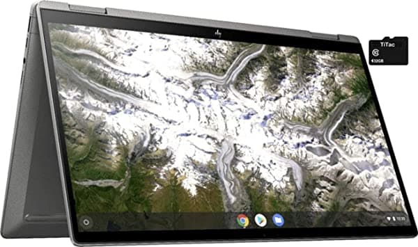 2021 Hp X360 - Laptop 2 En 1 Pantalla Táctil De 14 Pulgadas Fhd Ips Chromebook Intel Core I3-10110U (Beats I5-7200U) 8 Gb De Ram 64 Gb Emmc Teclado Retroiluminado Lector De Huellas Dactilares Cámara Web Plata Mineral + Tarjeta Titac HP X360 Chromebook