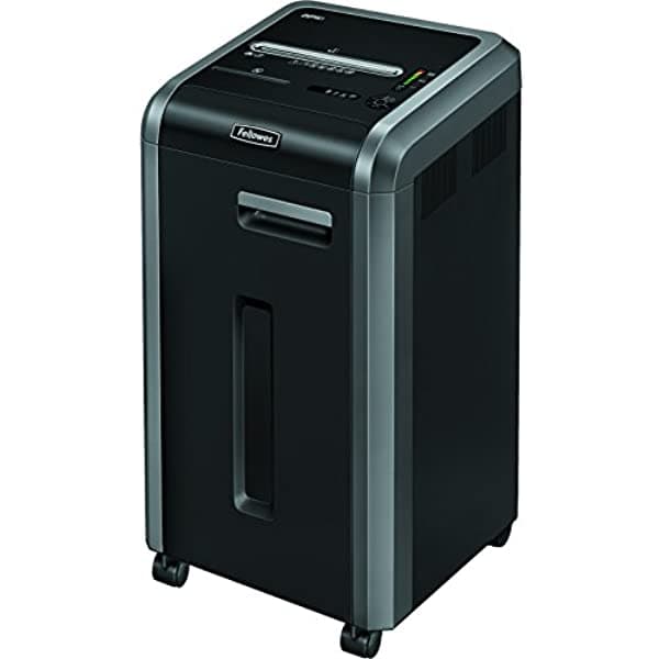 Fellowes Powershred 225Ci Trituradora | 100% A Prueba De Atascos 20 Hojas Corte Cruzado Grado Comercial | Modelo 3825001 Color Negro