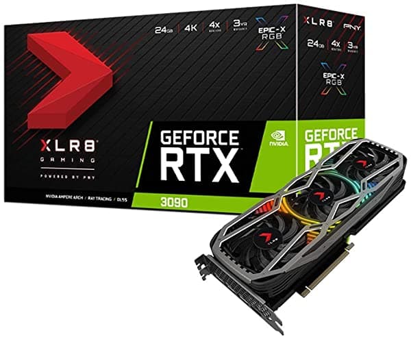 Pny Tarjeta Gráfica Geforce Rtx 3090 De 24 Gb Xlr8 Gaming Revel Epic-X Rgb Triple Ventilador VCG309024TFXPPB