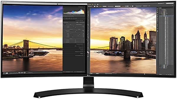 LG 34UC88-B - Monitor Curvo De 34 Pulgadas (21:9 Ultra Wide QHD IPS Carga Rápida USB)