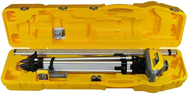 Spectra Precision Ll100N-2 Kit De Nivel Láser Con Receptor Hr320 Y Abrazadera Varilla De Grado De 15 Pies Trípode Y Caja Del Sistema Amarillo