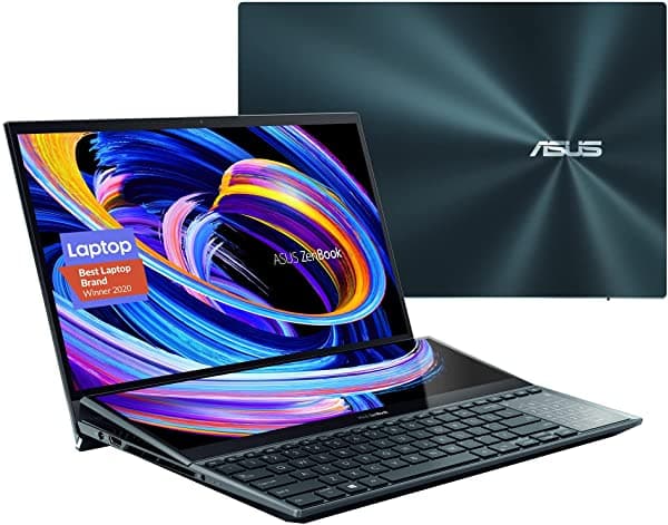 Asus Zenbook Pro Duo 15 Oled Ux582 - Laptop Oled 4K Uhd De 15.6 Pulgadas Intel Core I7-10870H 16 Gb De Ram 1 Tb Ssd Geforce Rtx 3070 Screenpad Plus Windows 10 Pro Celestial Blue Ux582Lr-Xs74T