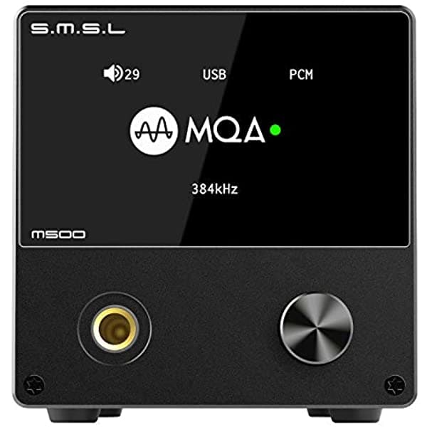 S.M.S.L M500 Dac Amplificador De Auriculares Compatible Con Descodificación Mqa Es9038Pro D/A Chip Usb Utiliza Xmos Xu-216 Con Control Remoto (Negro)
