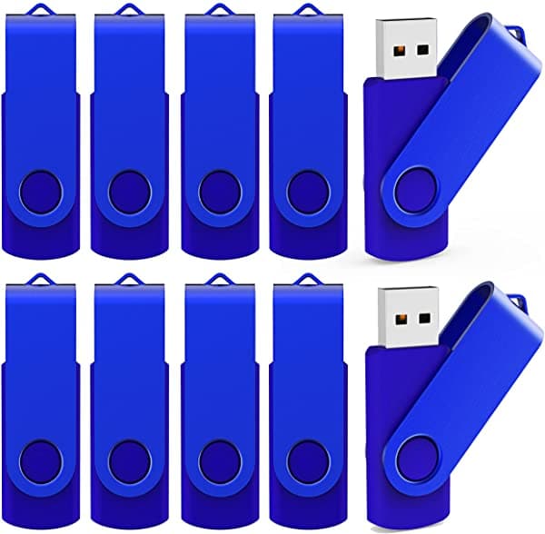MAKACTUA Unidad Flash Usb De 64 Gb Paquete De 100 Unidades Flash Usb 64 Gb 2.0 Unidad De Pulgar Giratoria Unidad De Bolígrafo Con Cremallera