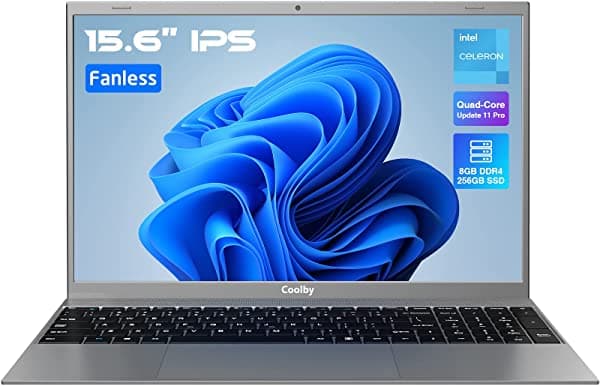 Coolby Laptop Windows 10 Pro Pantalla Ips De 15.6 Pulgadas 1920 X 1080 8 Gb Ddr4 Ram / 256 Gb Ssd Portátil Procesador Intel J4125 Quad-Core Compatible Con Windows 11 Dual Wifi Bt Teclado De Tamaño Completo