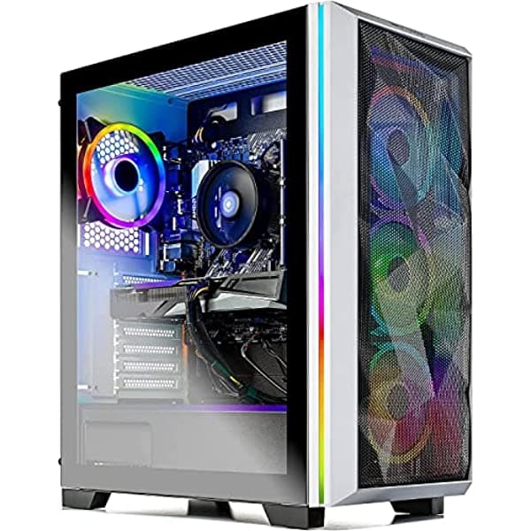 Skytech Chronos - Computadora De Escritorio Para Juegos - Ryzen 3 3100 Gtx 1660 Super Ssd De 500 Gb Ddr4 3200 16G Wi-Fi Ac Windows 11 Home De 64 Bits Blanco ST-CHRONOS-0354-W-AM
