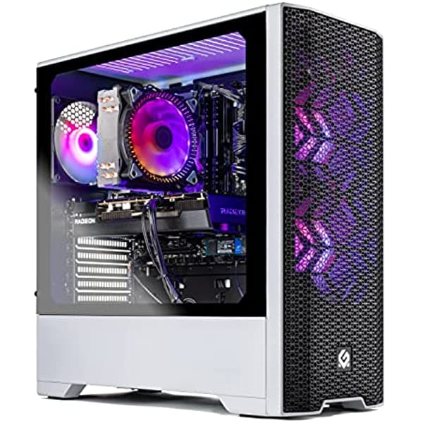 Skytech Blaze 3.0 - Computadora De Escritorio Para Juegos Intel I5-10400F Rx 6600Xt Nvme De 1 Tb Ddr4 3200 Ac Wi-Fi Windows 10 Home De 64 Bits Blanco ST-BLAZE3-0304-W-AM