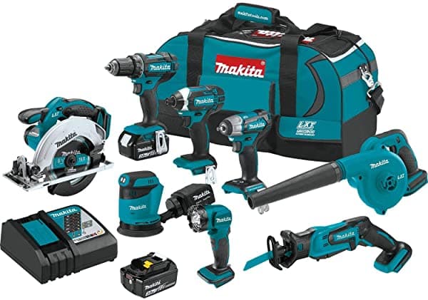 Makita Xt801X1 18V Lxt - Combo De Herramientas Con Alimentación De Baterías Litio-Ion Sin Cable 8 Piezas Kit Combinado (3.0 Ah)