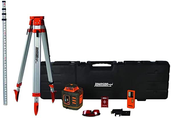 Johnson Level & Tool 99-027K - Sistema Láser Rotativo Autonivelante 8.75 Pulgadas Rojo 1 Kit