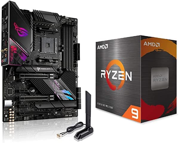 INLAND Micro Center 9 5950X 16 Núcleos 32-Thread Am4 Descripción Desbloqueada Procesador Asus Rog Strix X570-E Gaming Wifi Ii Atx Gaming Motherboard Wifi 6E