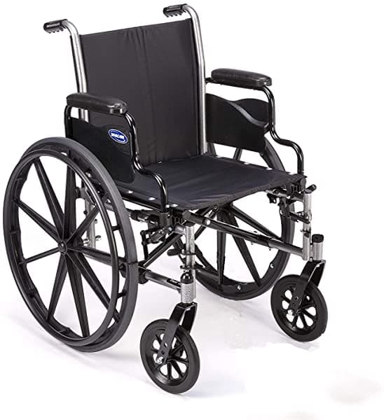 Invacare Tracer Sx5 | Silla De Ruedas Para Adultos | Plegable A Diario | Asiento De 16 Pulgadas | Brazos De Escritorio TRSX56FBP