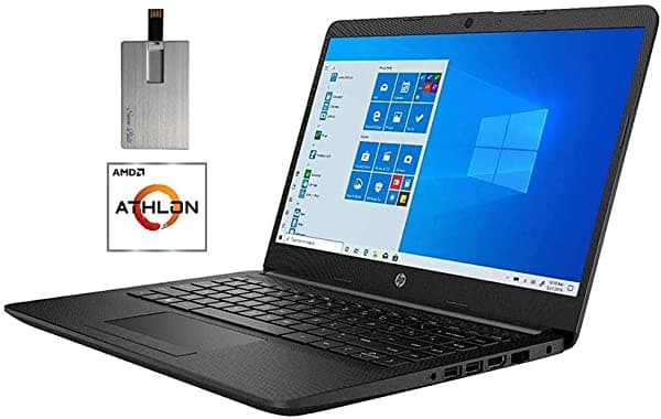 Hp Pavilion 2021 - Computadora Portátil Con Pantalla Hd De 14 Pulgadas Procesador Amd Athlon Silver 3050U Ram Ddr4 De 32 Gb Ssd De 2 Tb Gráficos Amd Radeon Cámara Web Altavoces Estéreo Windows 10 Negro Tarjeta Usb Snowbell De 32 Gb