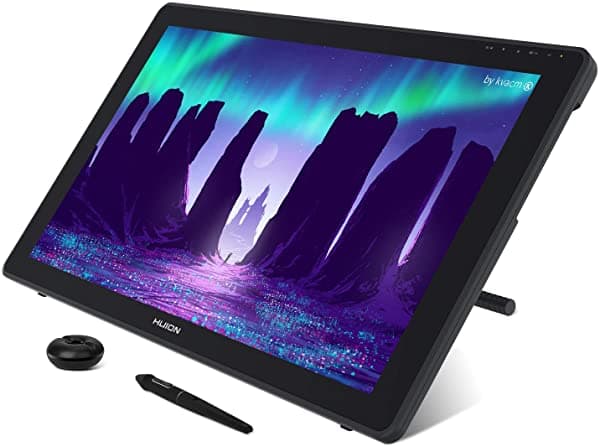 HUION KAMVAS 22 Tablet de Dibujo con Pantalla, Lápiz sin Batería PW517, Soporte Ajustable, sRGB 120%, Compatible con Windows, Mac, Android HUION GS2201