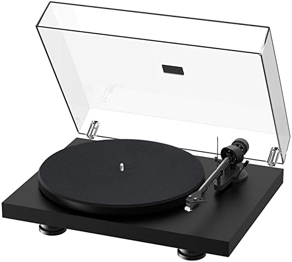 Pro-Ject Debut Carbon Evo Tocadiscos Audiófilo Con Brazo De Fibra De Carbono Selección De Velocidad Electrónica Y Cartucho De Teléfono Sumiko Rainier Premontado (Negro Satinado)