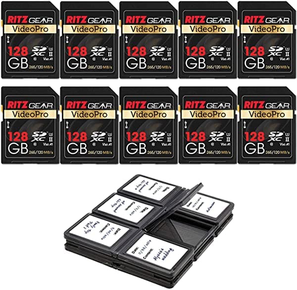 Ritz Gear Extreme Performance Video Pro 128Gb 4K 8K Ultra Hd Sdxc U3 V60 A1 - Tarjeta De Memoria (Lectura 265Mb/S 120Mb/S Escritura) RGPROSD64GBV60