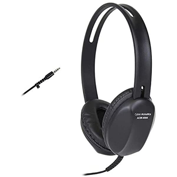 Cyber Acoustics Auriculares Ligeros De 0.138 In Paquete De 80 Ideales Para Usar Con Teléfonos Móviles Tabletas Portátiles Pc Mac (Acm-4004-80).