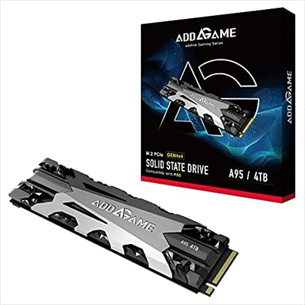 Addlink Addgame Ps5 Compatible Con A95 4Tb 7200 Mb/S Unidad Interna De Estado Sólido De Velocidad De Lectura - M.2 2280 Pcie Nvme Gen4X4 3D Tlc Nand Ssd Con Disipador De Calor (Ad4Tba95M2P)