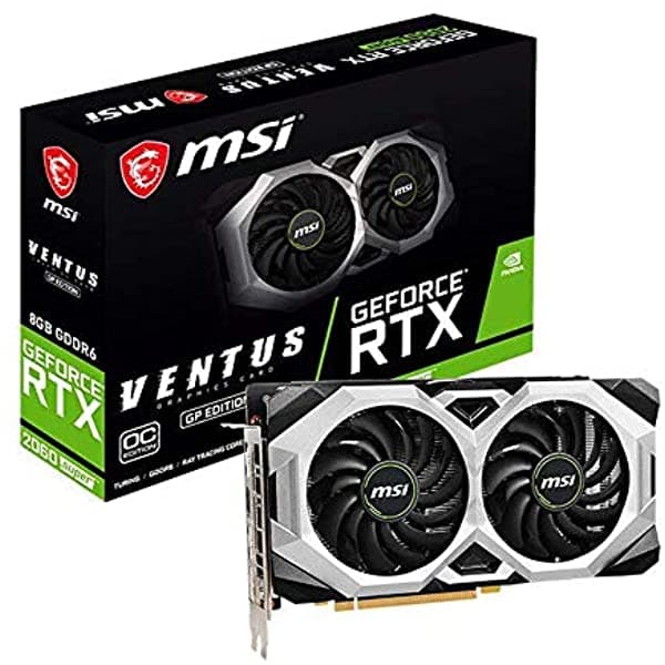 Msi Gaming Geforce Rtx 2060 Super 8Gb Gdrr6 256-Bit Hdmi/Dp G-Sync Turing Architecture Tarjeta Gráfica Overclocked (Rtx 2060 Super Ventus Gp Oc) G206SVPC