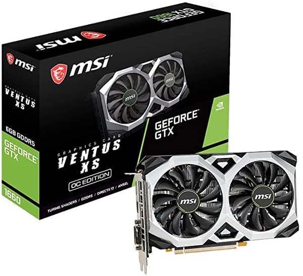 Msi Gtx 1660 Ventus Xs - Tarjeta Gráfica (6 Gb Gddr6) GEFORCE GTX 1660 VENTUS XS 6G OC