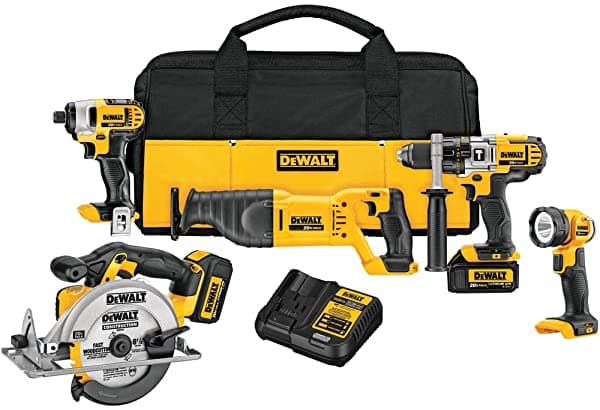 Kit Combo De 5 Herramientas Con Batería Li-Ion 3.0 Ah De 20 Voltios Max Dewalt Dck590L2