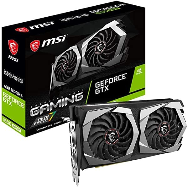 Msi Gaming Geforce Gtx 1650 Super 128-Bit Hdmi/Dp 4Gb Gdrr6 Hdcp Compatible Con Directx 12 Dual Fan Vr Ready Oc Tarjeta Gráfica (Gtx 1650 Super Gaming X)