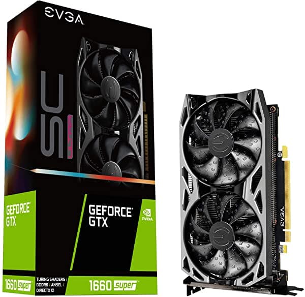 Evga 06G-P4-1068-Kr Geforce Gtx 1660 Super Sc Ultra Gaming 6Gb Gddr6 Dual Fan Metal Backplate