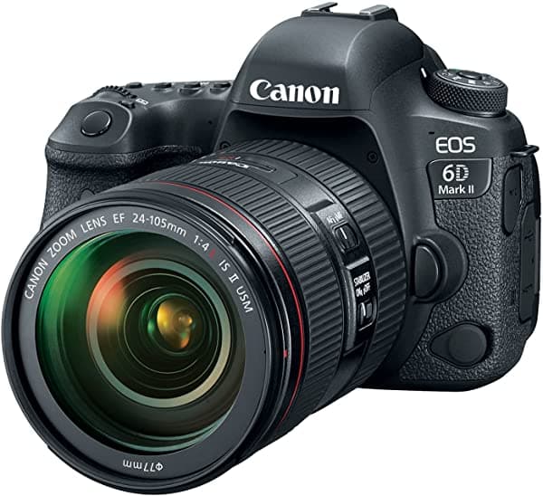 Canon EOS 6D Mark II Cámara DSLR con Lente EF 24-105mm USM, WiFi Habilitado, Color Negro (Canon 1897C009)