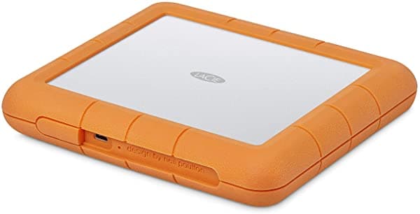 LaCie Rugged Disco duro externo de 8 TB portátil - USB-C USB 3.0 compatible resistente a caídas, polvo y agua para Mac y PC, computadora notebook de escritorio, 1 mes Adobe CC (STHT8000800)