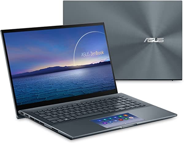 Asus Zenbook 15 - Laptop Ultradelgada Pantalla Táctil Fhd De 15 Pulgadas Intel Core I7-10750H Geforce Gtx 1650 Ti 16 Gb De Ram 1 Tb Ssd Innovador Screenpad 2.0 Thunderbolt 3 Windows 10 Pro Gris Pino Ux535Li-Xh77T
