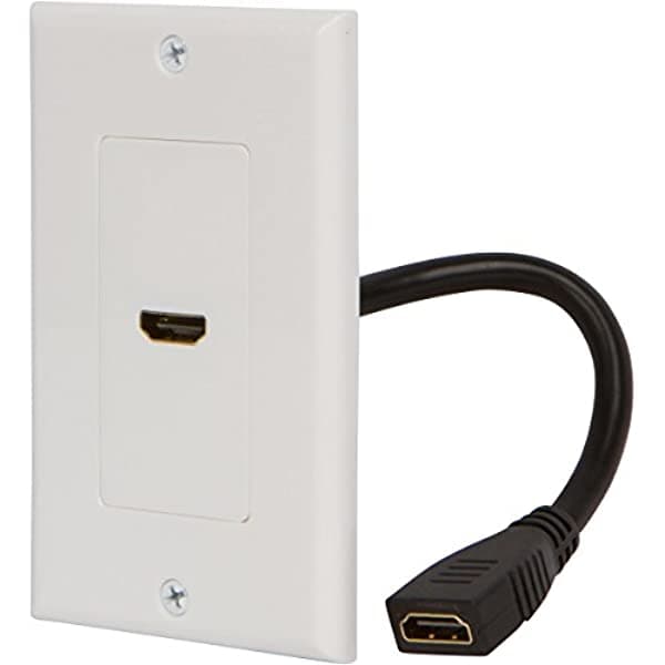Buyer'S Point - Placa De Pared Hdmi (100 Unidades) Color Blanco 1003_100