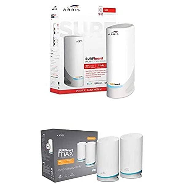 Arris Módem De Tabla De Surf Docsis 3.1 Y Sistema De Enrutador De Malla Ax6600 Wifi 6