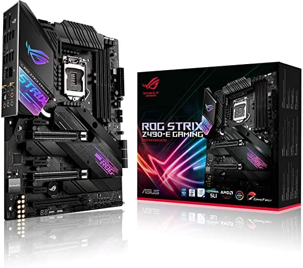 Asus Rog Strix Z490-E Gaming Z490- Wifi 6 Lga 1200 (Intel 10ª Generación) Atx Gaming Placa Base 14+2 Etapas De Potencia Ddr4 4600 Intel Ethernet De 2.5 Gb