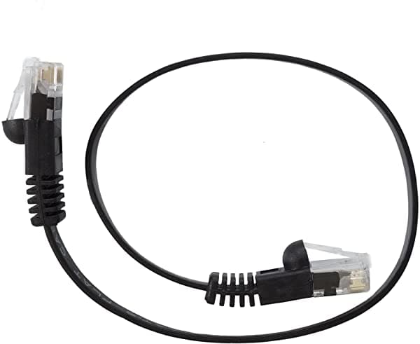 Installerparts (600 Unidades) Cable Ethernet Cat6 Plano 1 Pie - Negro - Serie Profesional - 10 Gigabit/Sec Network/Cable De Internet De Alta Velocidad 550 Mhz