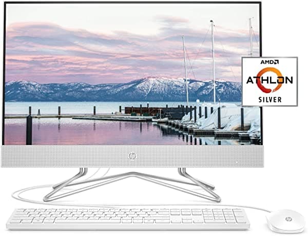 Hp - Computadora Todo En Uno De 24 Pulgadas Procesador Amd Athlon Silver 3050U 8 Gb Ram 256 Gb Ssd Windows 10 Home (24-Dd0010 Blanco)