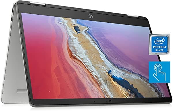 Hp Chromebook X360 14A - Laptop 2 En 1 Intel Pentium Silver N5030 4 Gb De Ram 64 Gb Emmc Pantalla Táctil Hd Micro-Edge De 14 Pulgadas Sistema Operativo Cromado Cámara Web De 720P Altavoces Duales Larga Duración De La Batería (14A-Ca0023Nr 2021) 4M109UA#ABA