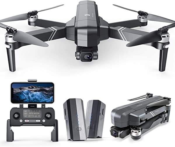 Ruko F11GIM Dron con cámara para adultos gimbal de 2 ejes cámara EIS 4K 2 baterías de 56 minutos de tiempo de vuelo motor sin escobillas transmisión FPV de 5 GHz retorno automático GPS zoom 5x sin ojo de pez Ru0810