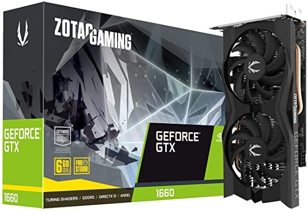 Zotac Gaming Geforce Gtx 1660 6Gb Gddr5 192-Bit Tarjeta Gráfica Para Juegos Súper Compacta Zt-T16600K-10M