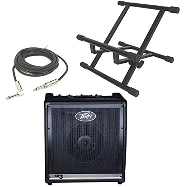 Peavey KB3 Amplificador Combo para Teclado Electrónico de 60W con Altavoz de 12 Pulgadas, Incluye Soporte y Cable Jack de 1/4"
