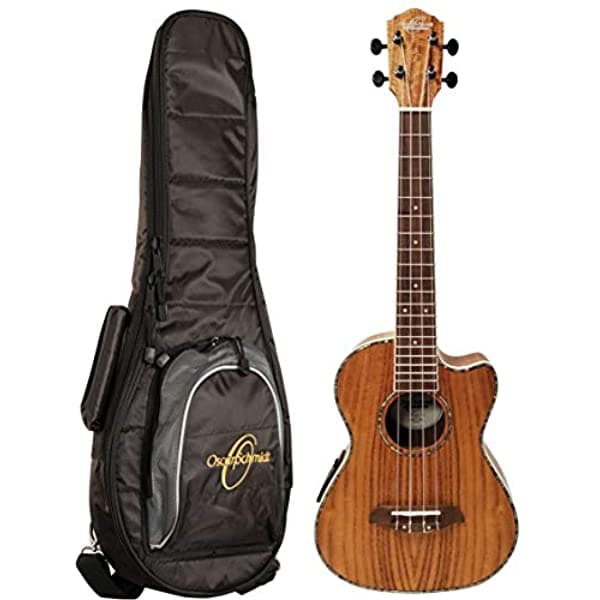 Oscar Schmidt Ukulele Tenor Electroacústica Koa Funda OU6LCEK