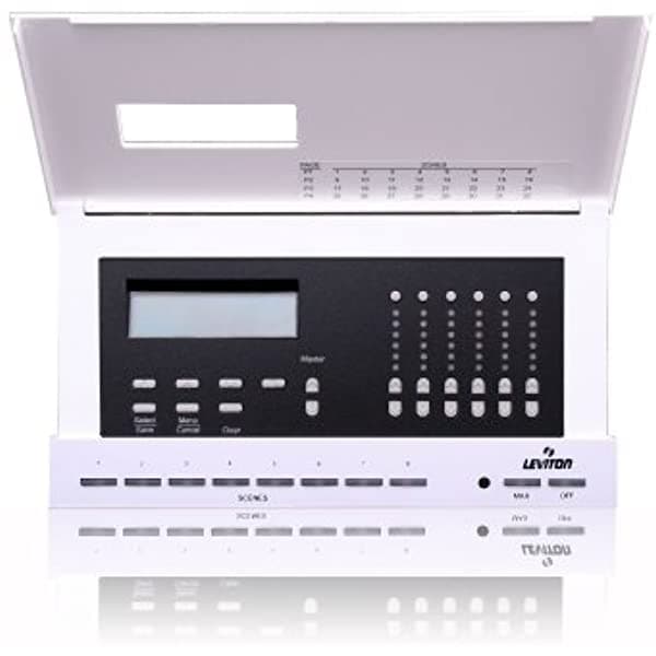 Leviton D4106-1Lw Dimensiones 6 Canales De Zona Iluminacion Controlador Luma-Net Sistema