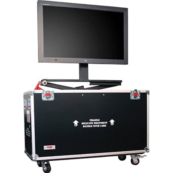 Gator Cases G-Tour Serie ATA Estuche de Ruta con Sistema de Elevación Hidráulico (Piston Lift) | Incluye 4 Ruedas para Servicio Pesado y Manijas con Resorte G-TOURLCDLIFT55